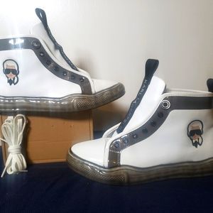 Karl Lagerfeld Men's Head Dipped Sole High-Top Sneakers